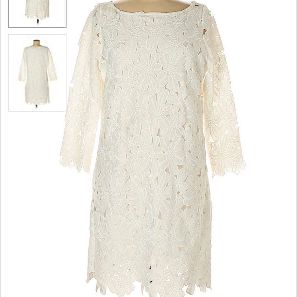 Felicity & coco white floral shift dress